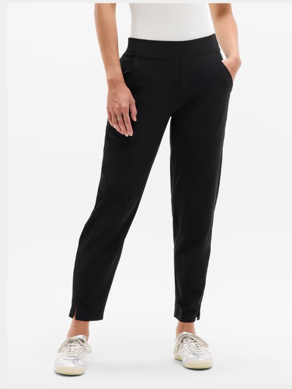 NWT Athleta Brooklyn Mid Rise Ankle Pant Women's 16 Black #198671
